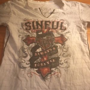NWOT Sinful T-shirt size medium
